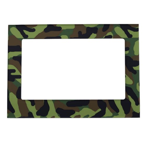 Green Camo Camouflage Magnetic Photo Frame