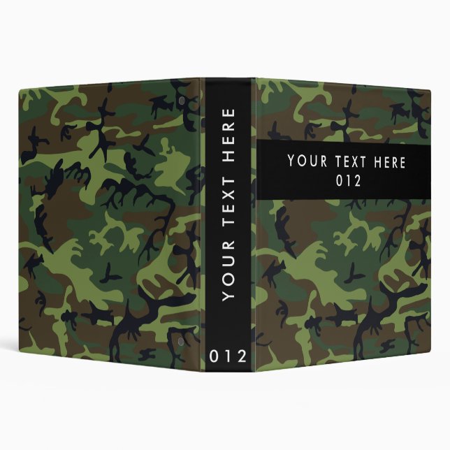 Green Camo, Camouflage, Military, Army 3 Ring Binder (Background)