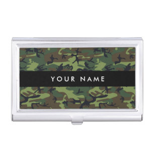 Green Camo, Camouflage, Military, Army Business Card Case