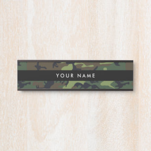 Green Camo, Camouflage, Military, Army Door Sign
