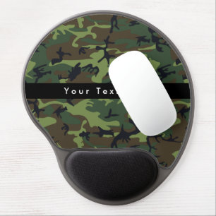 Green Camo, Camouflage, Military, Army Gel Mouse Pad