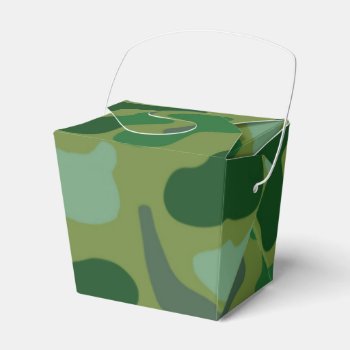 Green Camo Colors Take Out Favor Box by PartyPrep at Zazzle