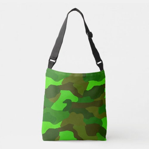 Green Camo  Crossbody Bag