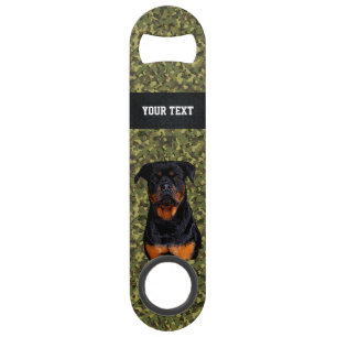 Green Camo Dog Rottweiler Pet Animal Name Cool Bar Key