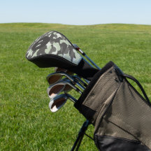 Green Camo Golf Head Cover with Custom Monogram