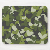 Green Camo Hearts | Camo Hearts Mousepad (Front)