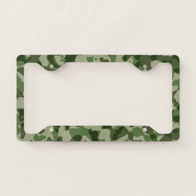 Green Camo License Plate Frame (Front)