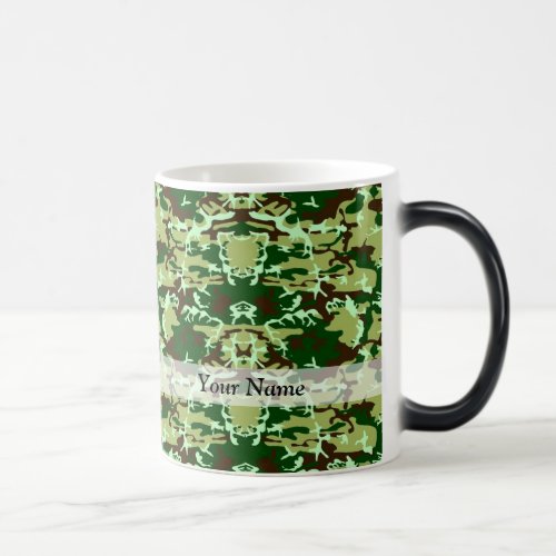 Green camo magic mug
