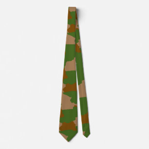 Green Camo Military Camouflage Neck Tie