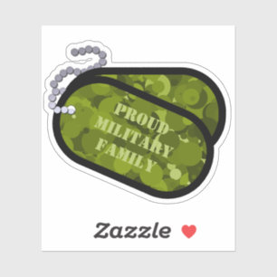 Green Camo Military Tags with Text Sticker