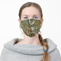 Green Camo Mossy Woods Cloth Face Mask