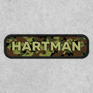 Green Camo Name Template Patch