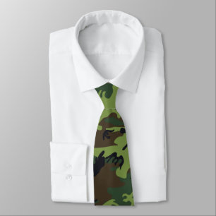 Green Camo Neck Tie