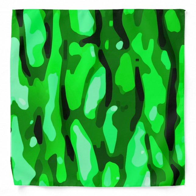 Green Camo Pattern Bandana (Front)