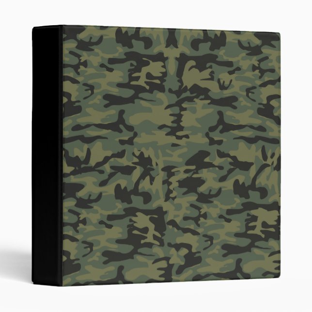 Green camo pattern binder (Front/Spine)