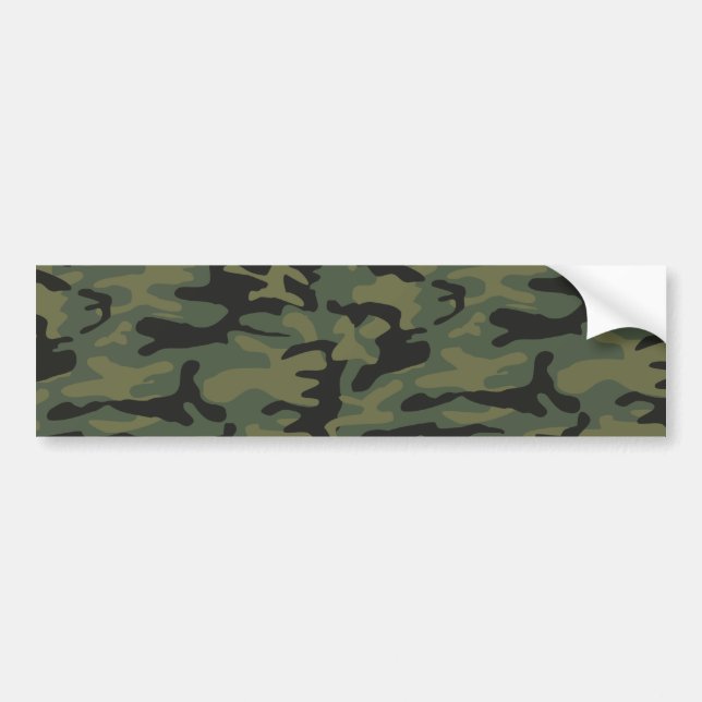 Green camo pattern bumper sticker (Front)