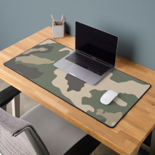 Green Camo Pattern Desk Mat