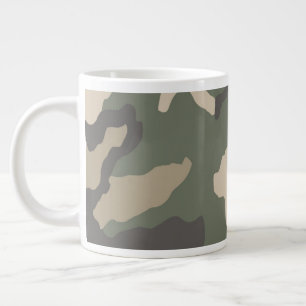 Green Camo Pattern Giant Coffee Mug