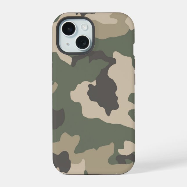 Green Camo Pattern Iphone Case (Back)