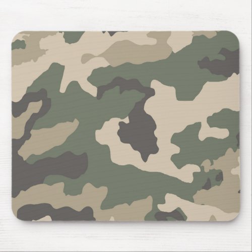 Green Camo Pattern Mouse Pad