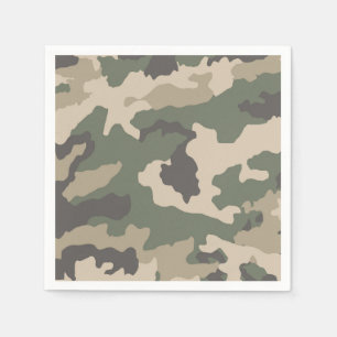 Green Camo Pattern Napkins