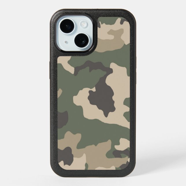 Green Camo Pattern Otterbox iPhone Case (Back)