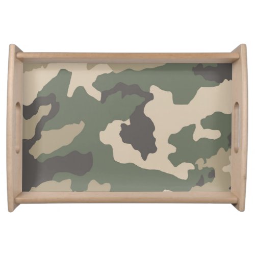 Green Camo Pattern Serving Tray