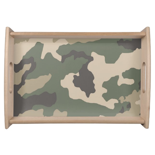 Green Camo Pattern Serving Tray (Front)