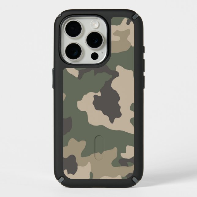 Green Camo Pattern Speck iPhone Case (Front)