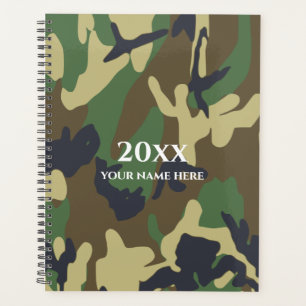 Green Camo Planner Notebook