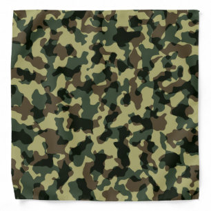 Green Camo Print Bandana
