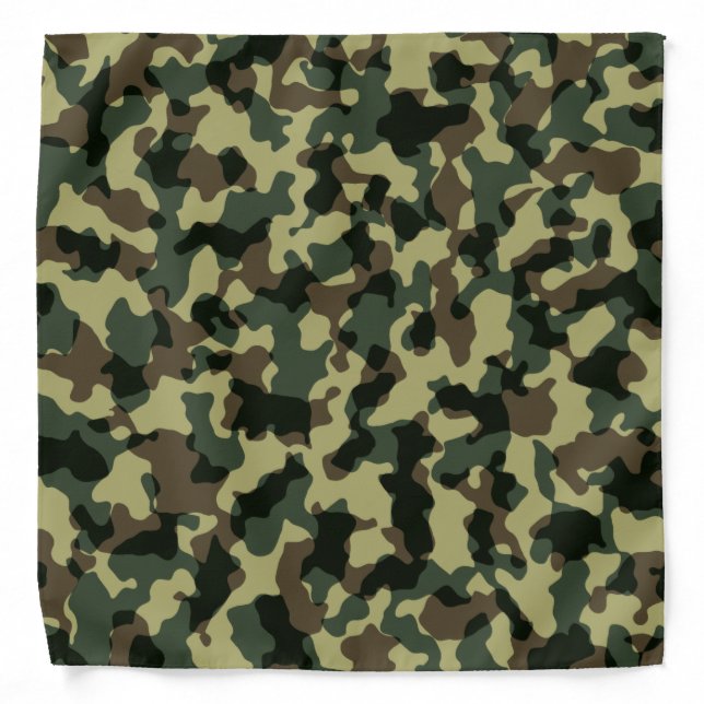 Green Camo Print Bandana (Front)