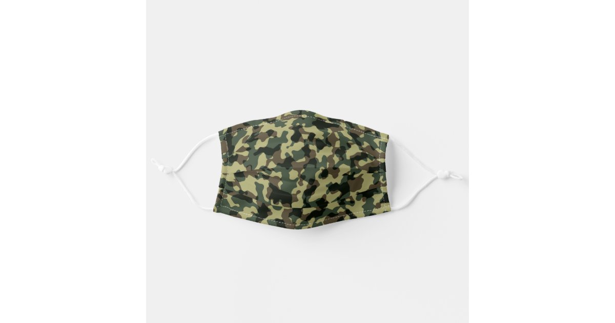 Green Camo Print Tactical Collection Adult Cloth Face Mask | Zazzle