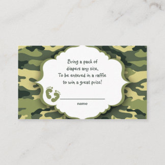 Green Camo raffle tickets or insert cards