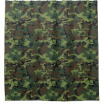 Green Camo Shower Curtain