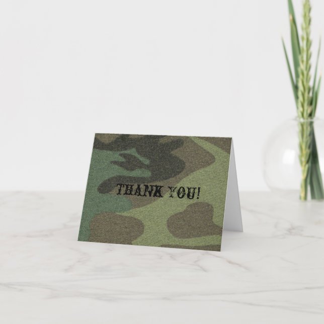 Green Camo - "Thank You" card (Front)