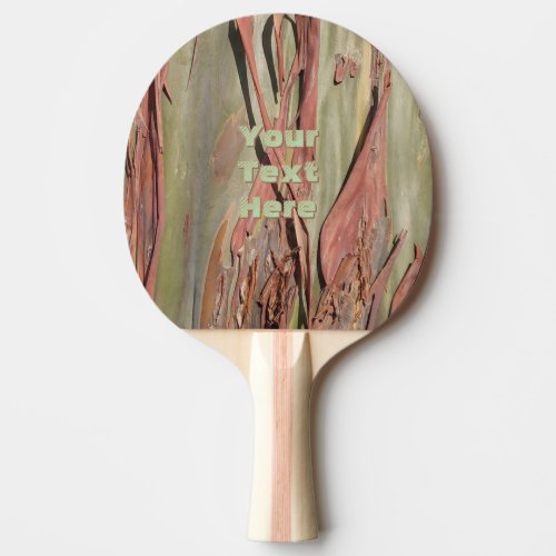 Green Camo Tree Bark 1 Ping Pong Paddle