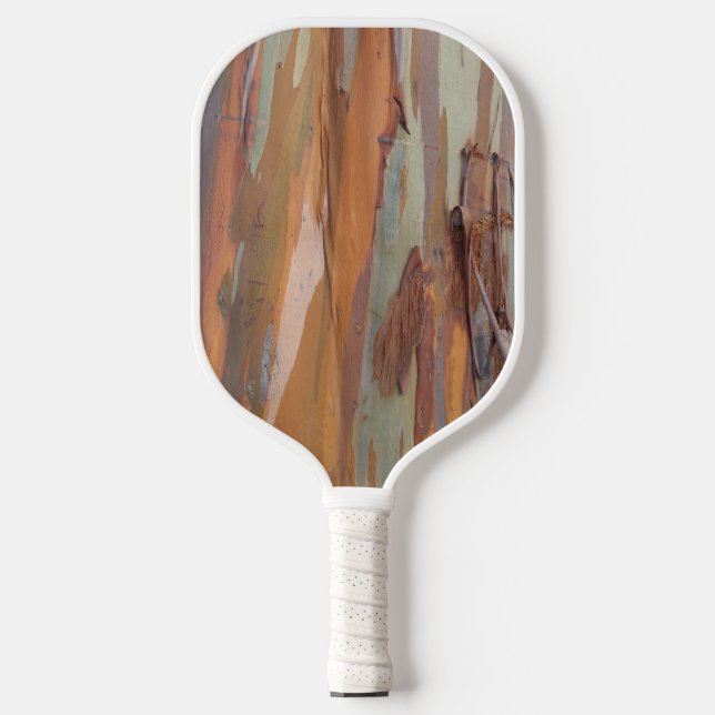 Green Camo Tree Bark Pickleball Paddle (Front)