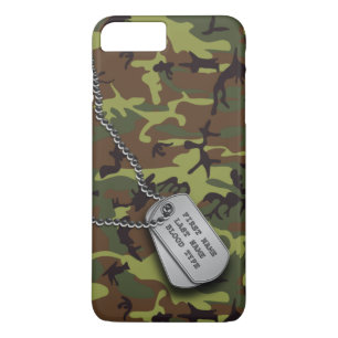 Green Camo w/ Dog Tag iPhone 8 Plus/7 Plus Case