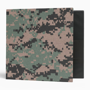 Green Camouflage 3 Ring Binder