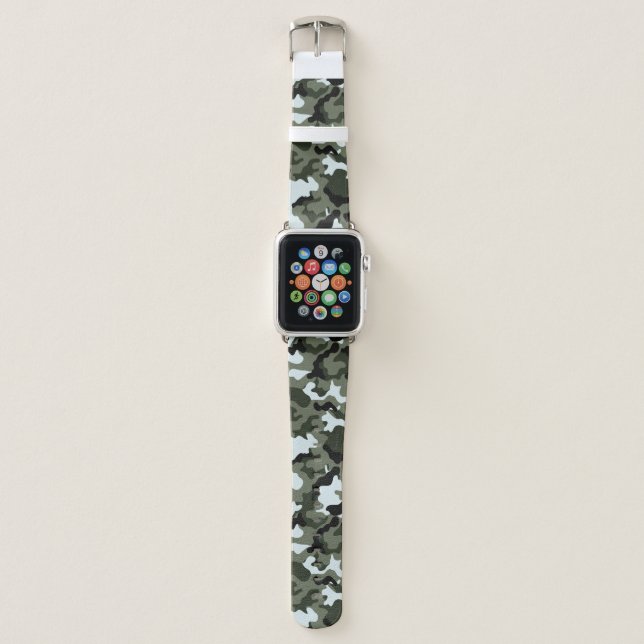 Green Camouflage Apple Watch Band (Front)