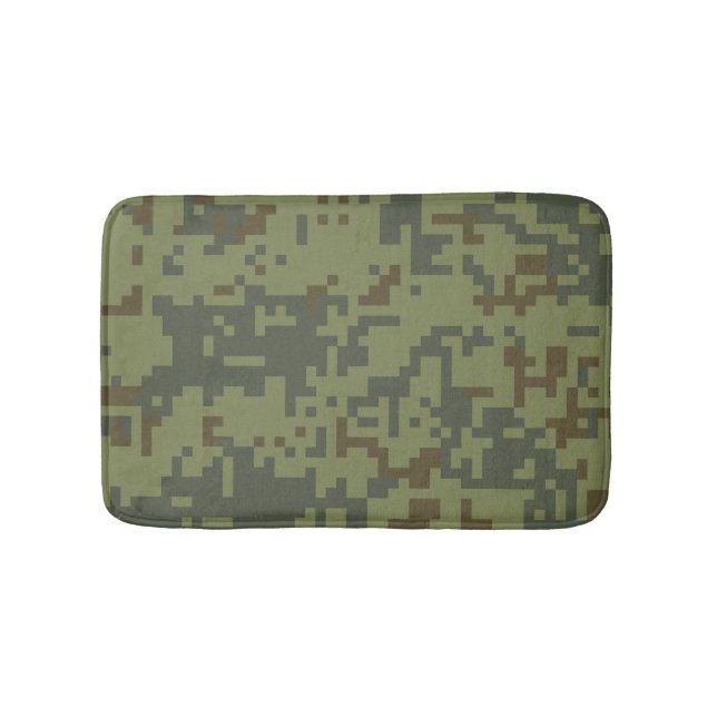 Green Camouflage Army pattern Bathroom Mat (Front)
