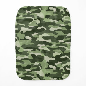 Green Camouflage Baby Burp Cloth