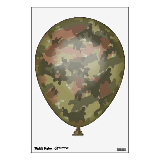 Green Camouflage   Balloon Wall Decal (Front)