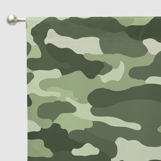 Green Camouflage Blackout Curtains (Pocket)