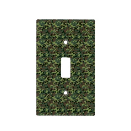 Green Camouflage Camo Pattern Light Switch Cover
