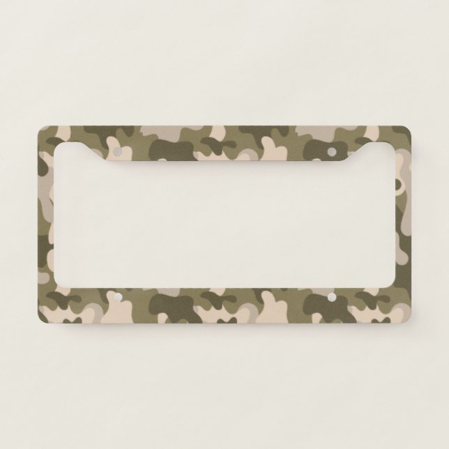 Green Camouflage. Camo your License Plate Frame (Front)