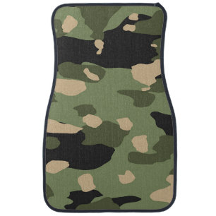 Green Camouflage Car Floor Mat