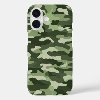 Green Camouflage iPhone 16 Case
