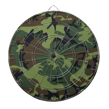 Green Camouflage Dart Board by Method77 at Zazzle